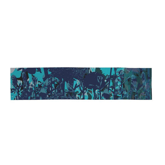 Teal: Silk-Chiffon Large Scarves""