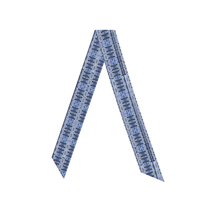 Tartan Hydrangea Gorm: The Twilly Scarf