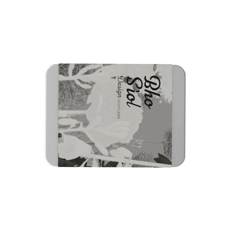 A5 Grey Floral Scarf Tin