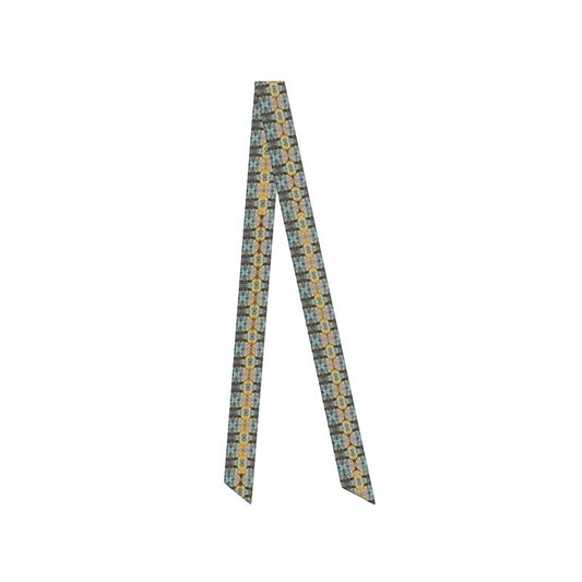 Tartan Hydrangea Buidhe: The Skinny Scarf