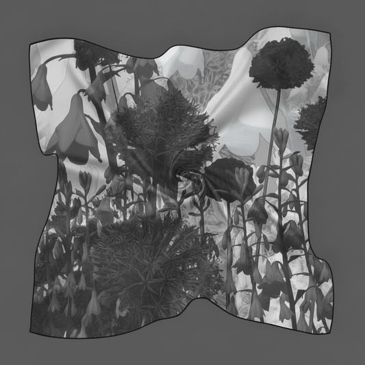 Decorative pillow with floral pattern on a gray background