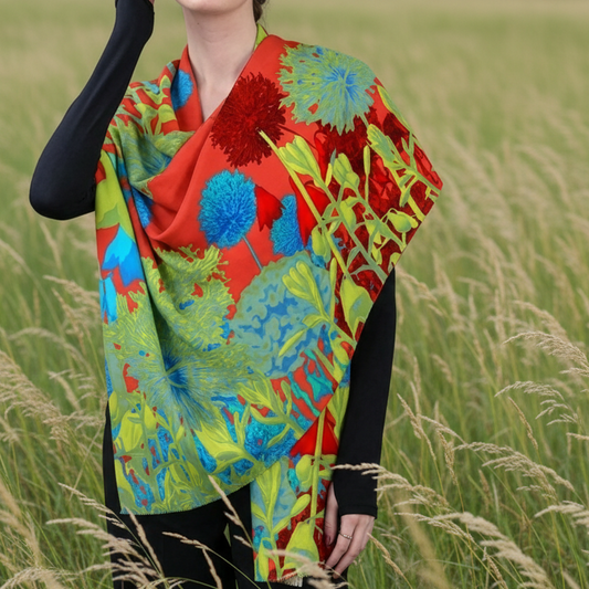 A’ ghrian Dearg: The Extra Large Scarf