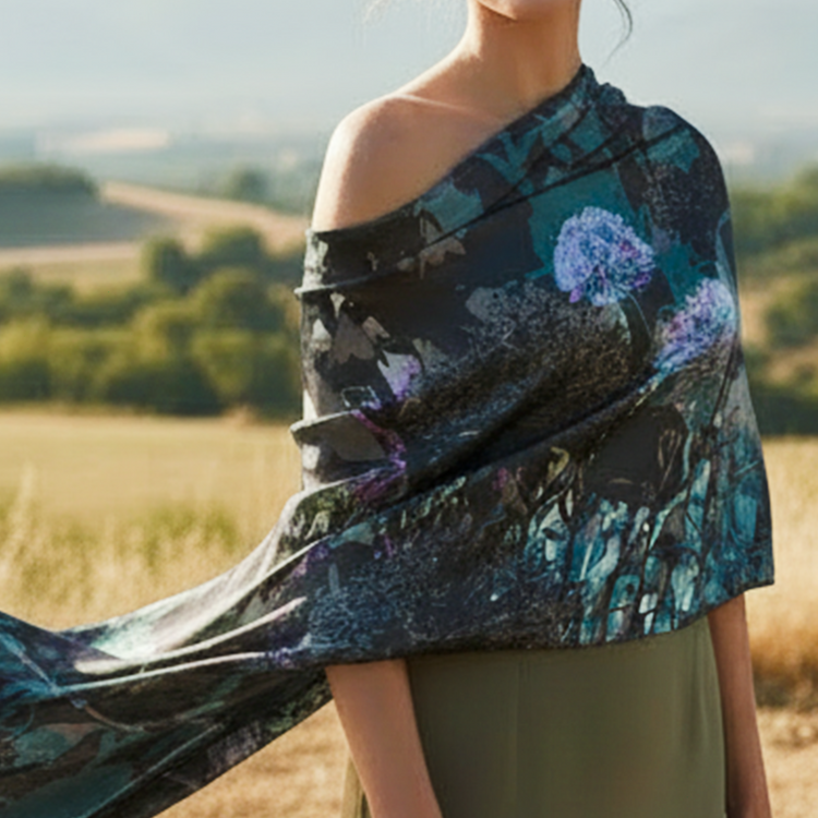 Dorcha: Silk-Chiffon, Scarves