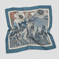 Sky Blue Nouveau: Square Scarf