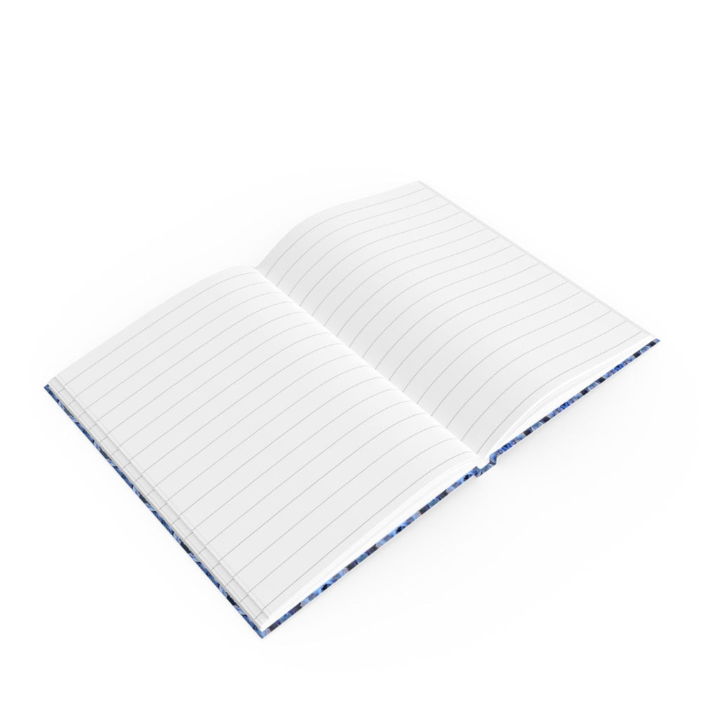 Tartan Hydrangea Gorm: Hard Backed Notebook