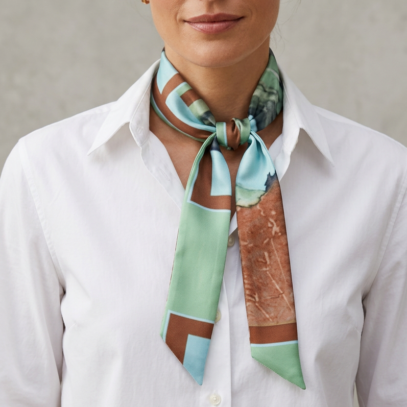 Mint Bloom: Twilly Scarf