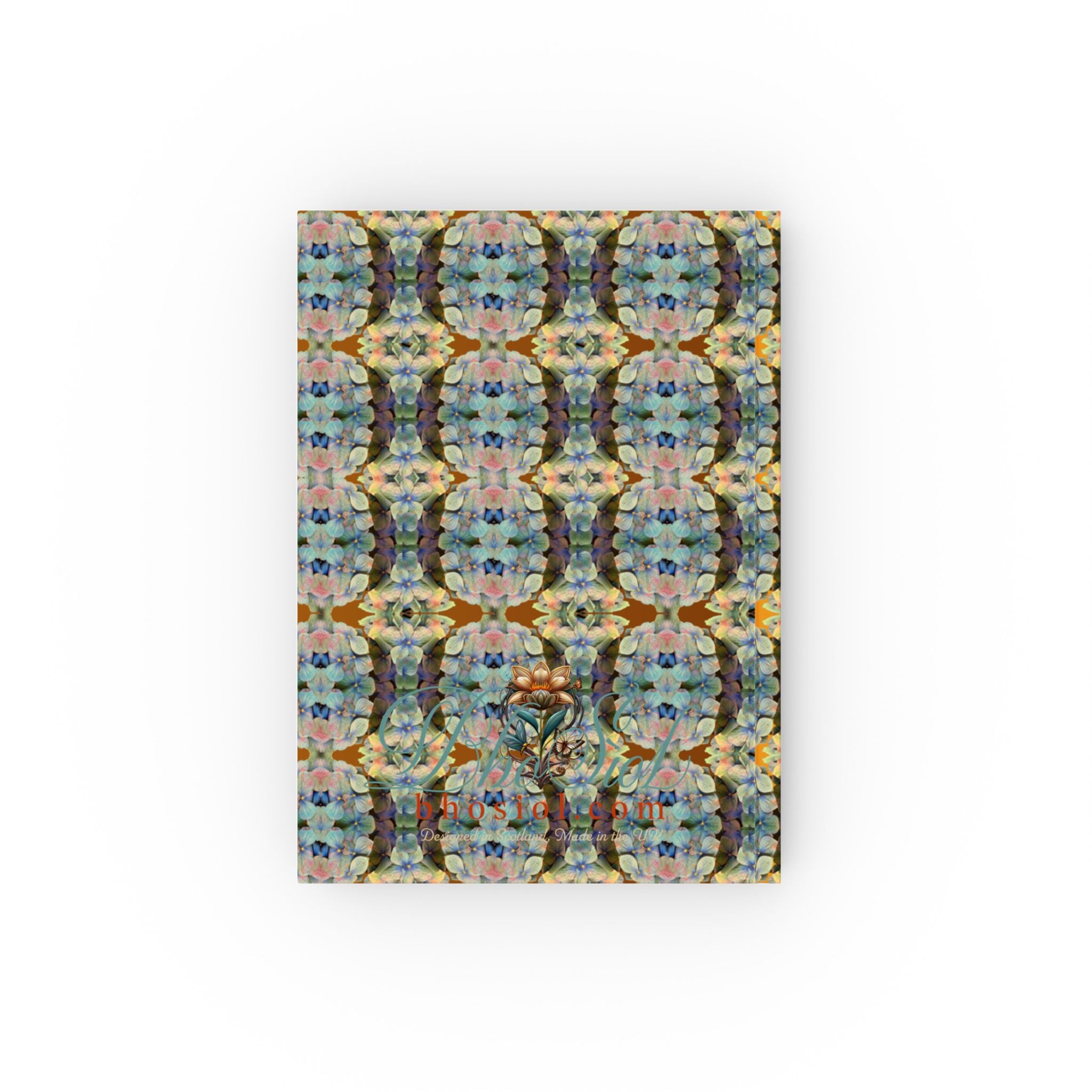 Tartan Hydrangeas Buide: Hard Backed Notebook
