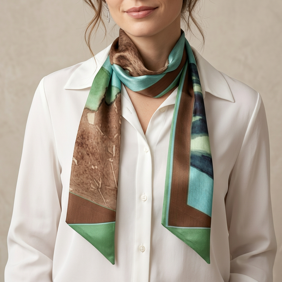 Mint Bloom: Versatile Scarf