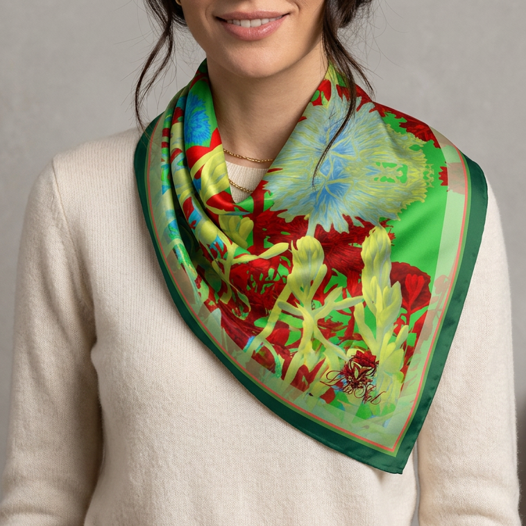 A’ ghrian Uaine: Square Scarf