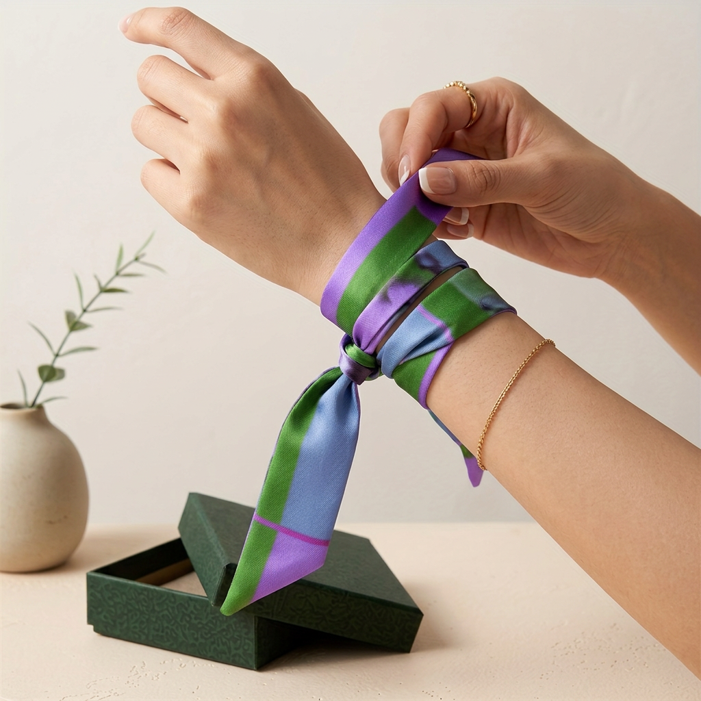 Sky Bloom: Skinny Scarf