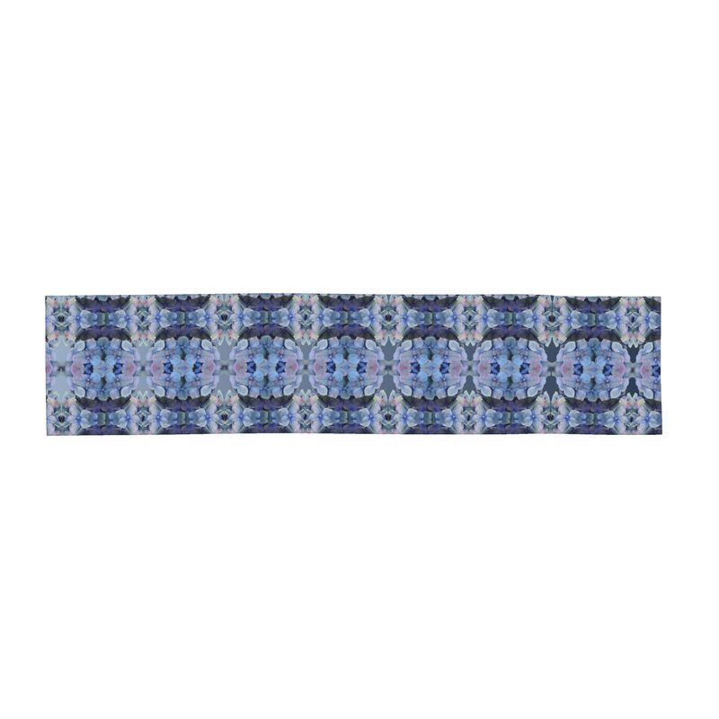 Tartan Hydrangea Gorm: The Long Scarf in Silk-Chiffon