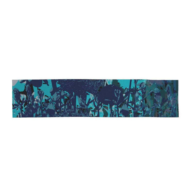 Teal: Silk-Chiffon Large Scarves""