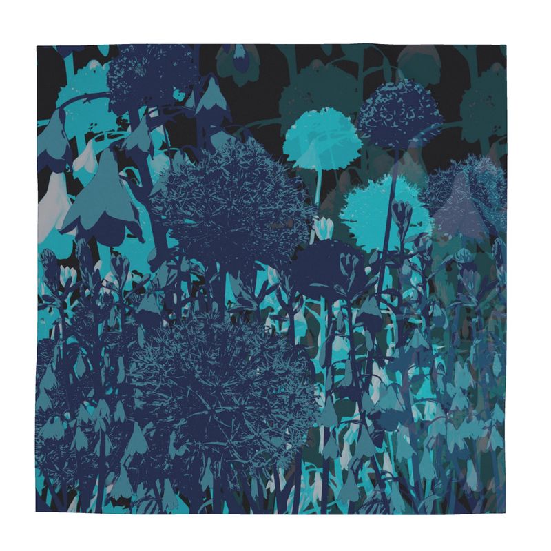 Teal: Silk-Chiffon Scarves