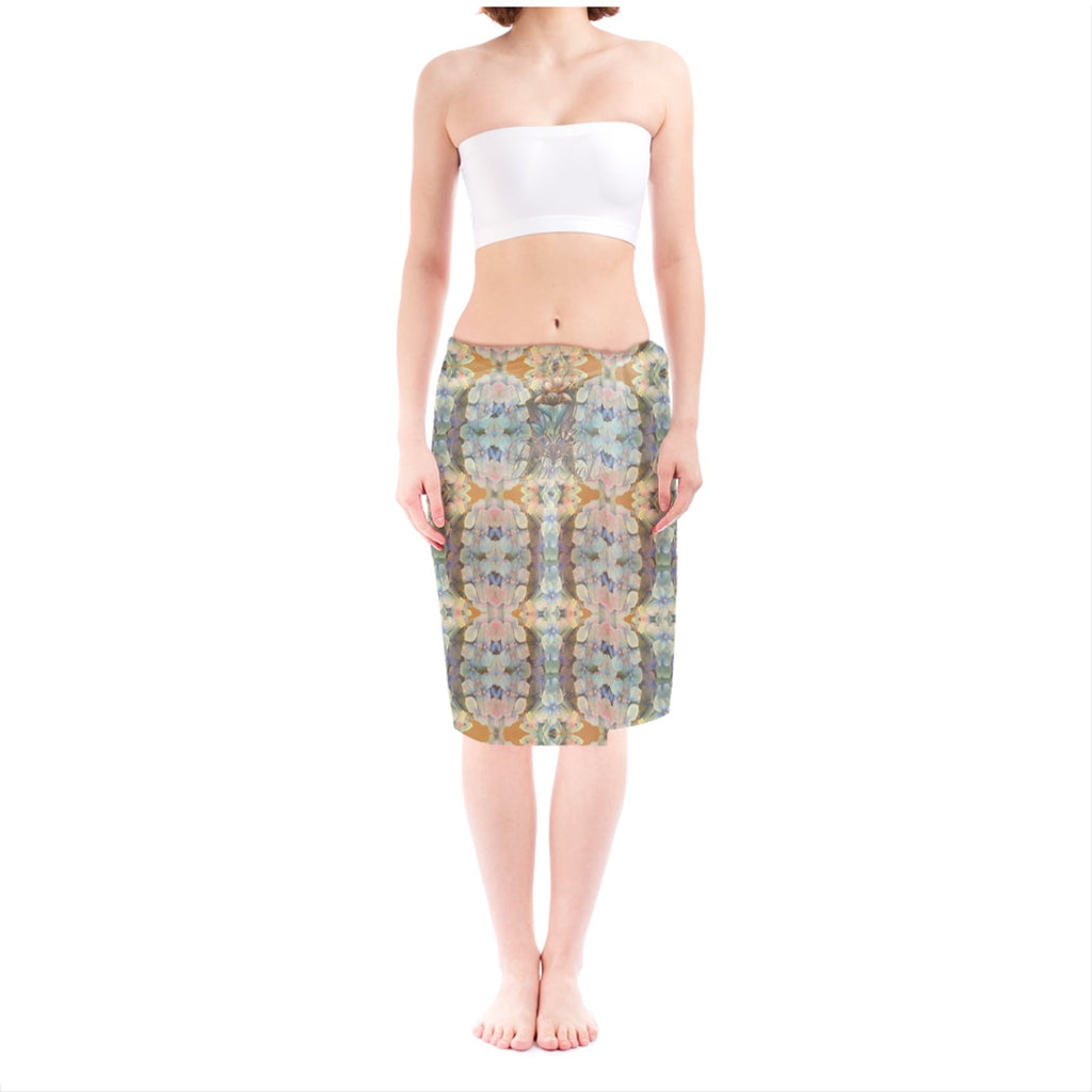 Tartan Hydrangea Buidhe: Classic Width, Shorter Sarong