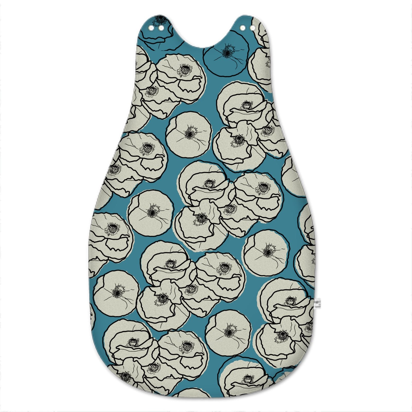 Teal Poppies: Baby Sleeping Bag