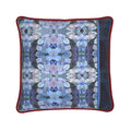Tartan Hydrangea Gorm: Silk Cushions