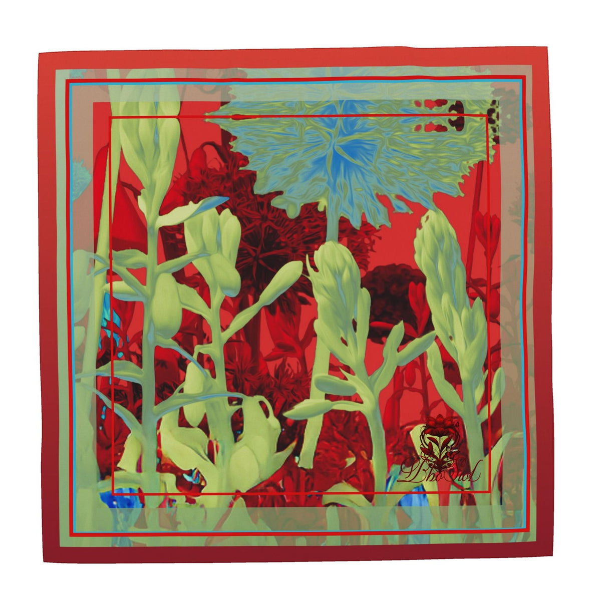 A’ ghrian Dearg: Square Scarf