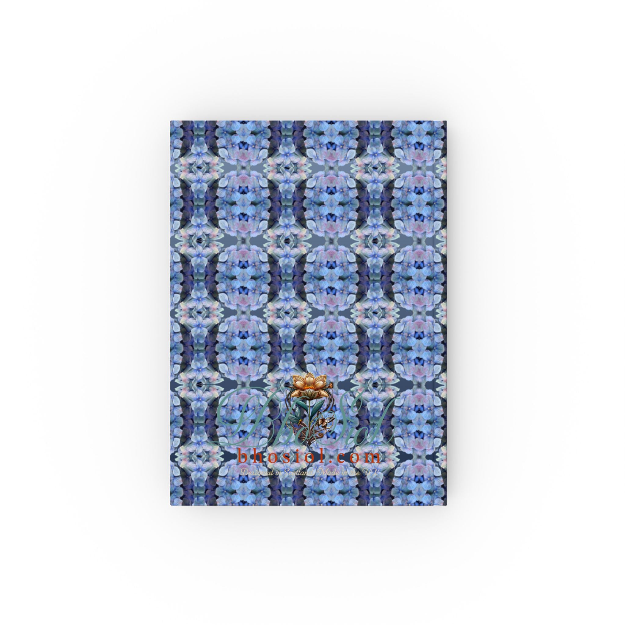 Tartan Hydrangea Gorm: Hard Backed Notebook