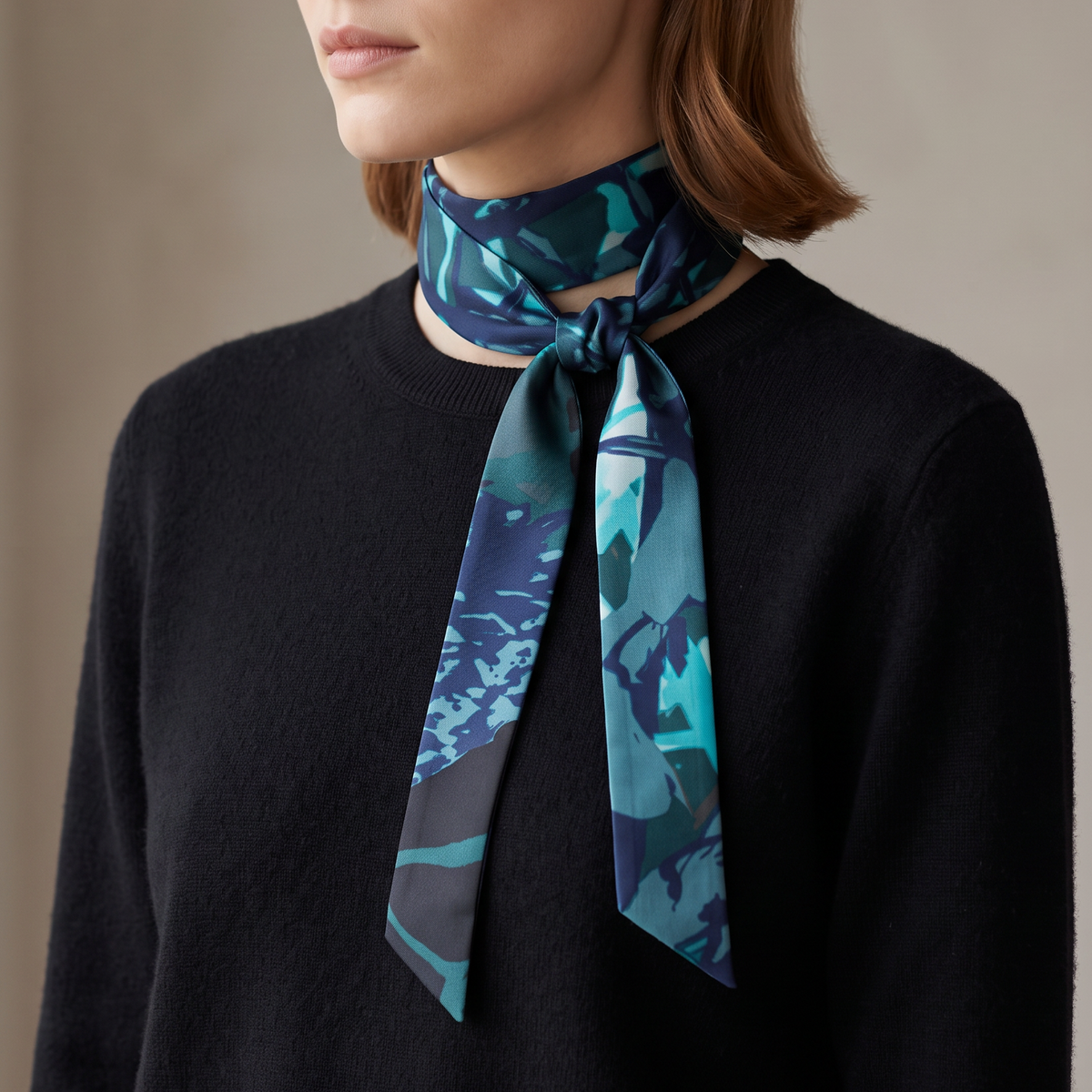 Teal: The Skinny Scarf