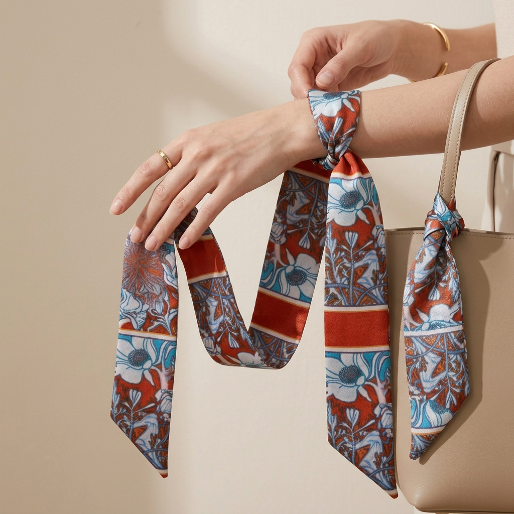 Nouveau Red: Skinny Scarf
