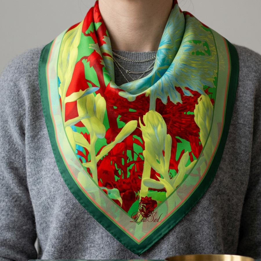 A’ ghrian Uaine: Square Scarf