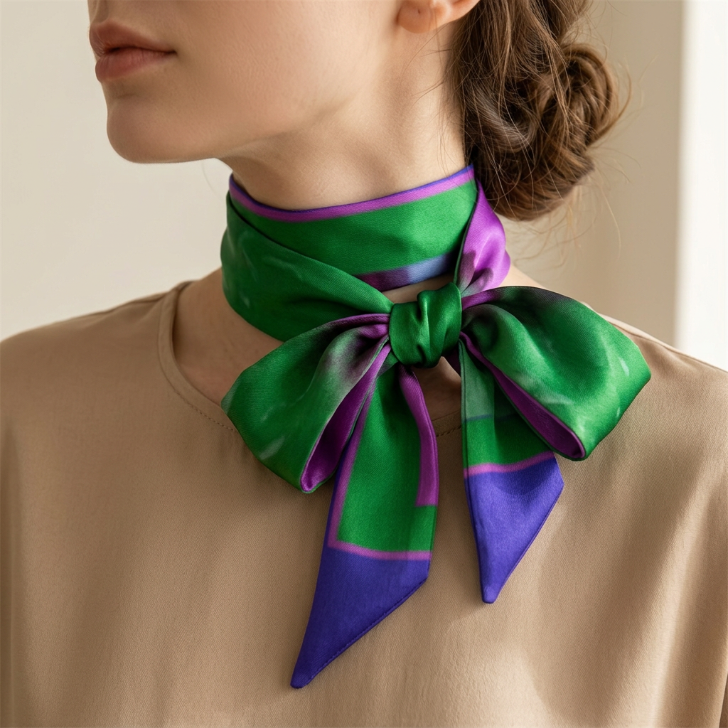 Navy Bloom: Skinny Scarf