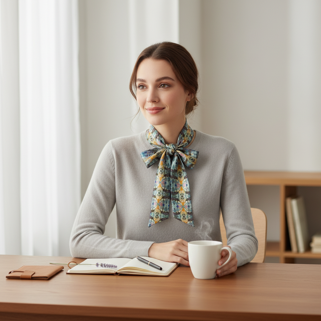 Tartan Hydrangea Buidhe: The Skinny Scarf