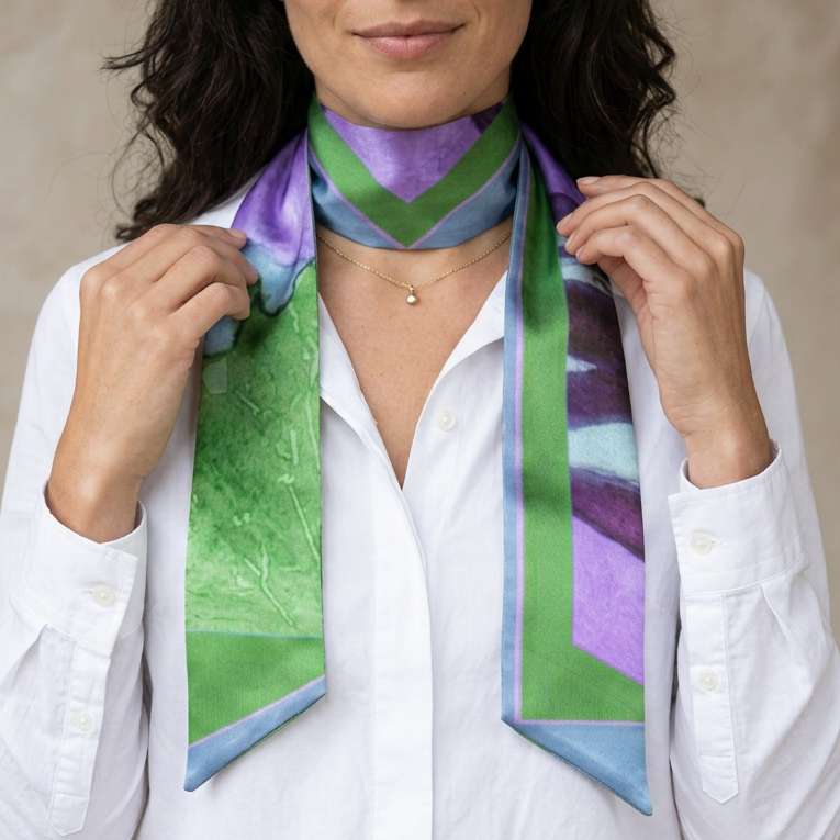 Sky Bloom: Versatile Scarf