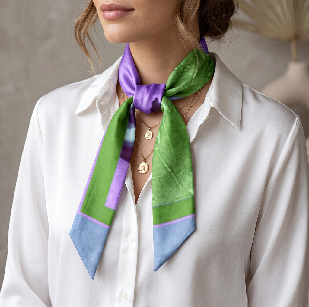 Sky Bloom: Twilly Scarf