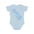 Blue Poppies: Short Sleeve Baby Bodysuit