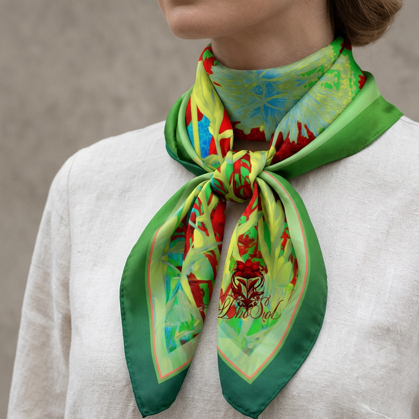 A’ ghrian Uaine: Square Scarf