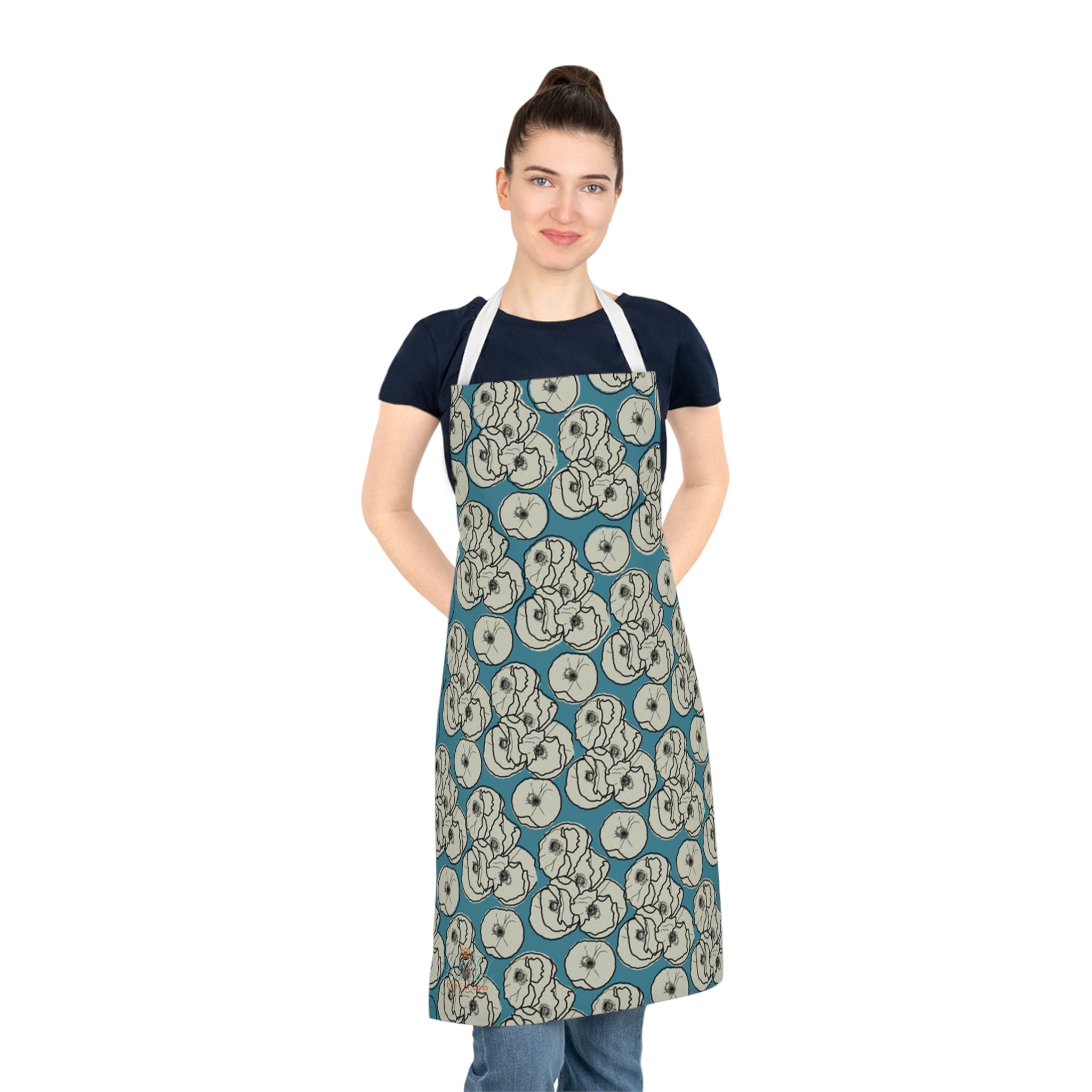 Poppy: Adult Apron Teal