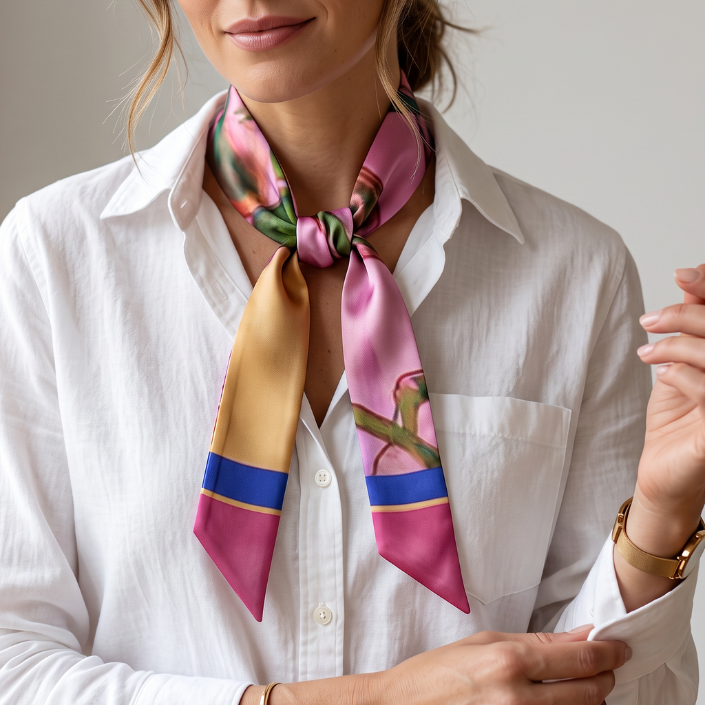 Magenta Bloom: Twilly Scarf