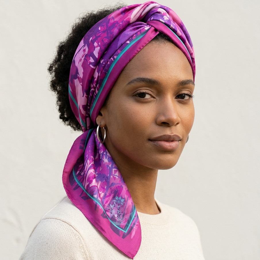 Fuschia: Square Scarf