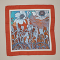 Red Nouveau: Square Scarf
