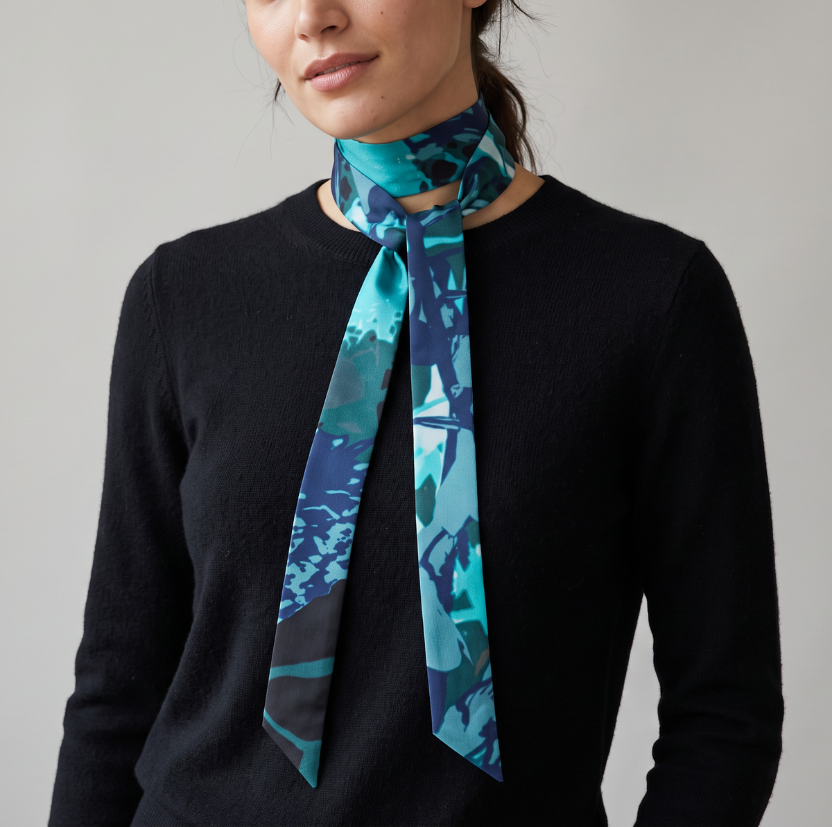 Teal: The Skinny Scarf