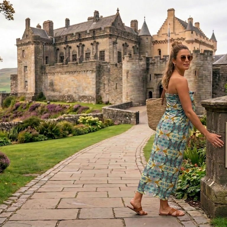 Tartan Hydrangea Buidhe: The Classic Width, Long Sarong