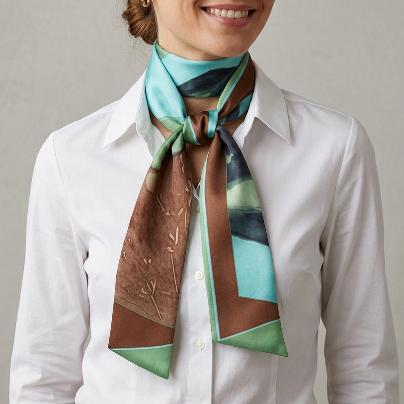 Mint Bloom: Versatile Scarf