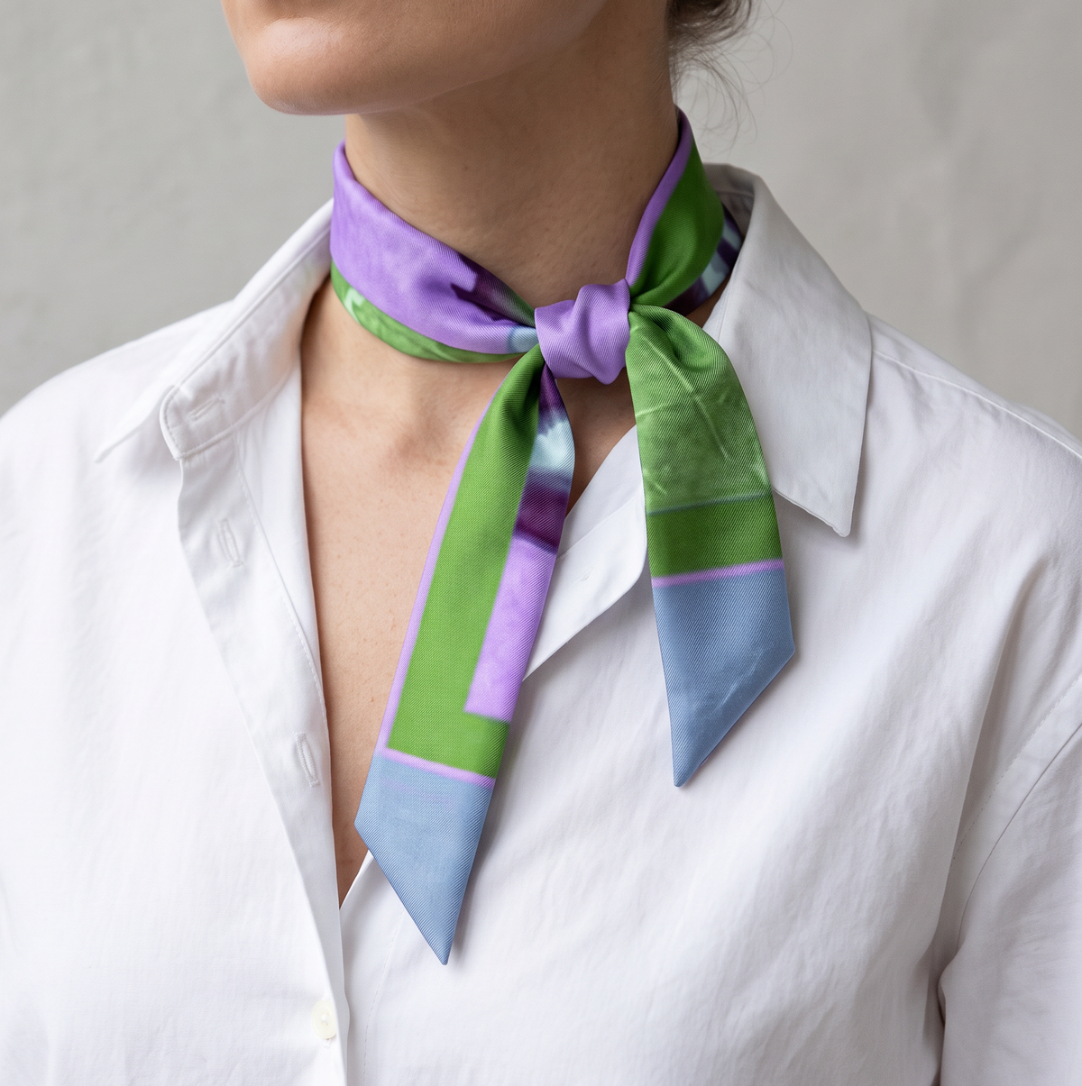 Sky Bloom: Twilly Scarf
