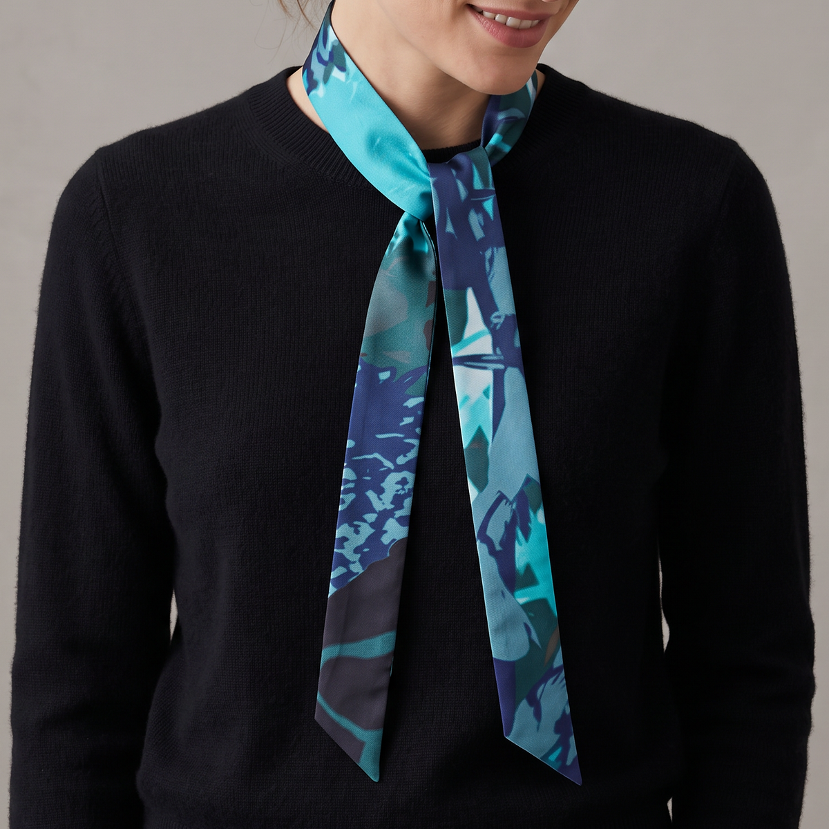 Teal: The Skinny Scarf