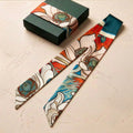 Nouveau Teal: Skinny Scarf