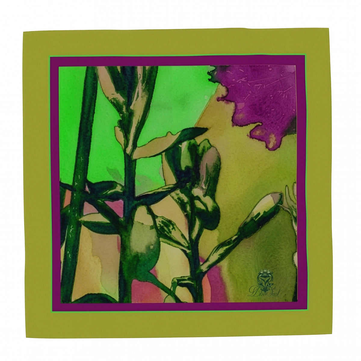 Olive Bloom: Square Scarf
