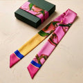 Magenta Bloom: Skinny Scarf