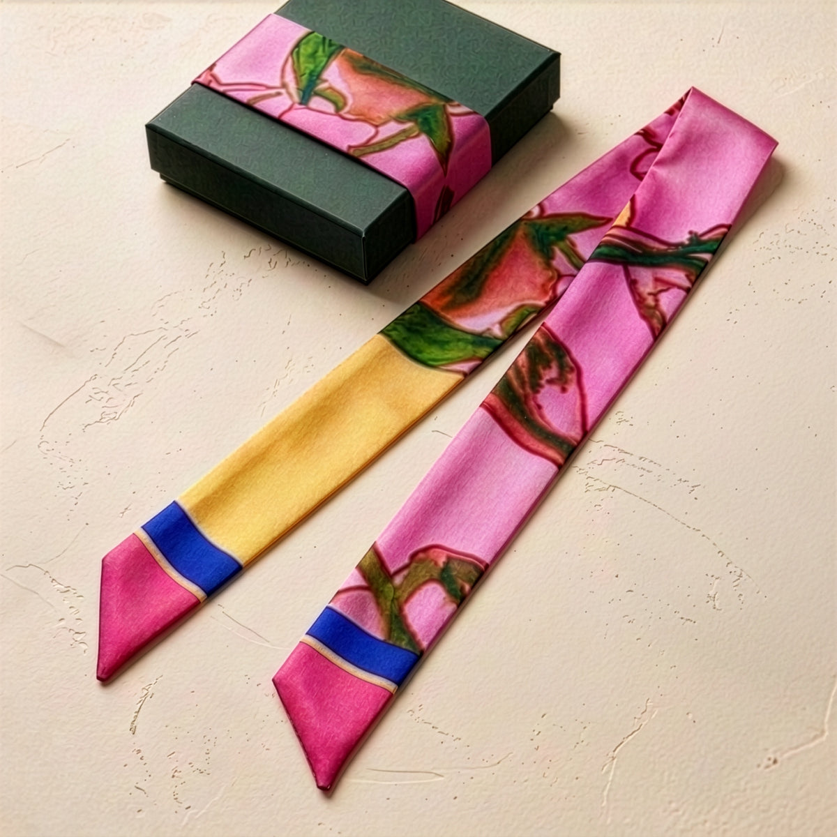 Magenta Bloom: Skinny Scarf