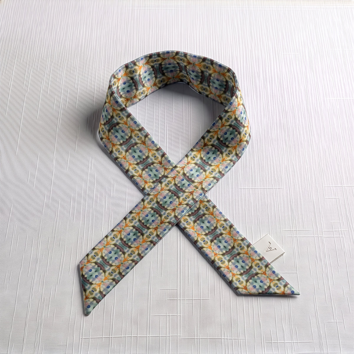Tartan Hydrangea Buidhe: The Twilly Scarf