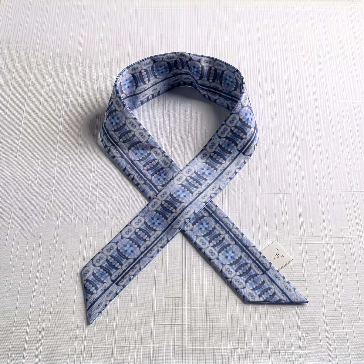 Tartan Hydrangea Gorm: The Twilly Scarf