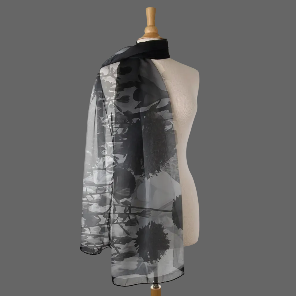 Amazing Grey: Silk-Chiffon Scarves