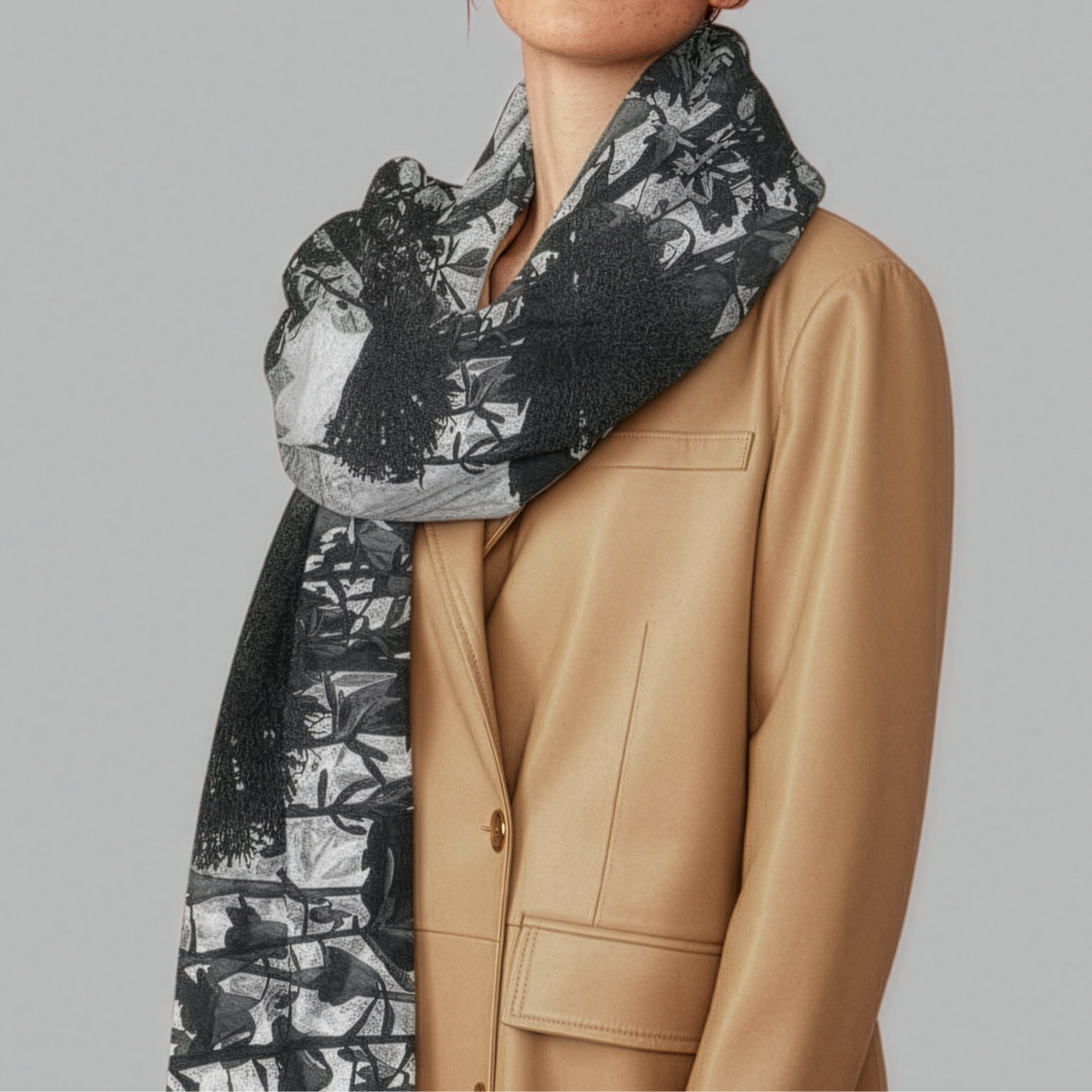 Amazing Grey: Silk-Chiffon Scarves
