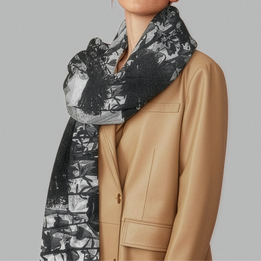 Amazing Grey: Silk-Chiffon Scarves