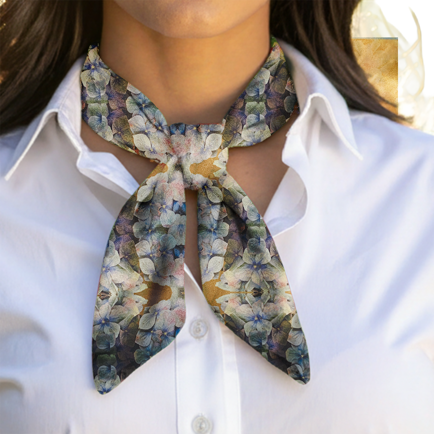 Tartan Hydrangea Buidhe: The Twilly Scarf